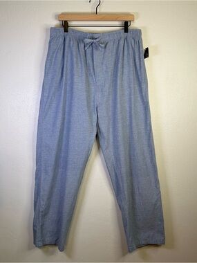 Bailey's Point Blue 100% Cotton Relaxed Drawstring Trousers Women's Size Large
